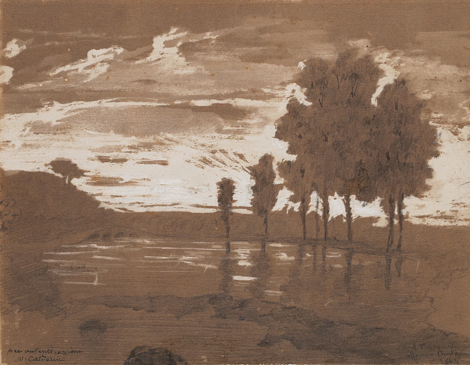 Paesaggio al crepuscolo, 1863